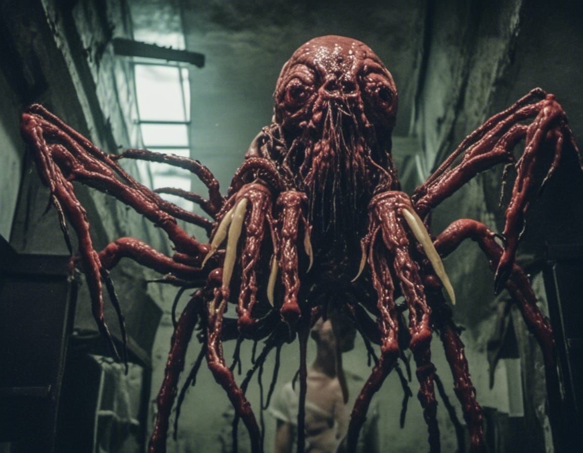 Horrific Spider-Legged Creature in Cinematic Style