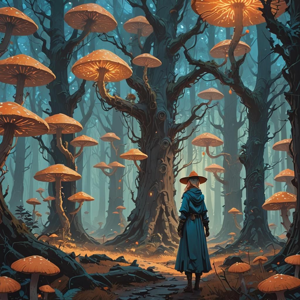 Mystical Forest Sorceress: Fantasy Concept Art