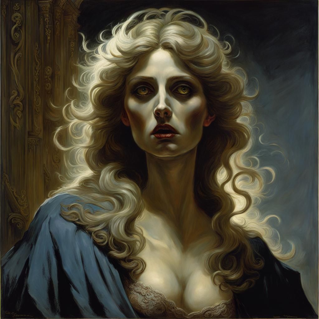 Demonic Woman: Horror Art Inspired by Doré