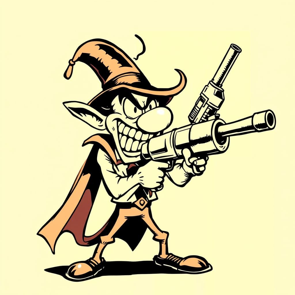 Goofy Evil Cartoon Villain Unleashes Tex Avery-Style Chaos