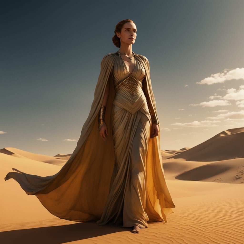Regal Bene Gesserit Goddess Empowered by Desert Sun