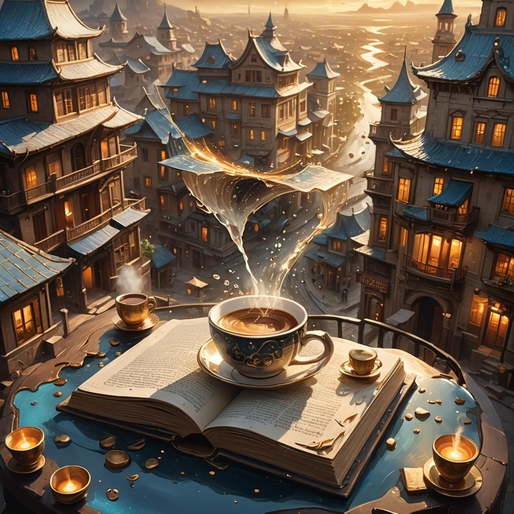 Coffee Creates City in Book: Cinematic Concept Art