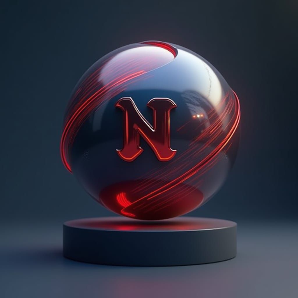 Elegant Globe Logo with Red and Blue Gradients