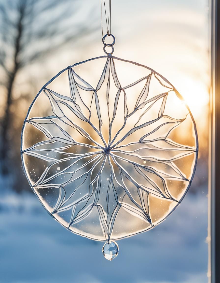 Whimsical Watercolor Crystal Scene in Soft Pastel Hues