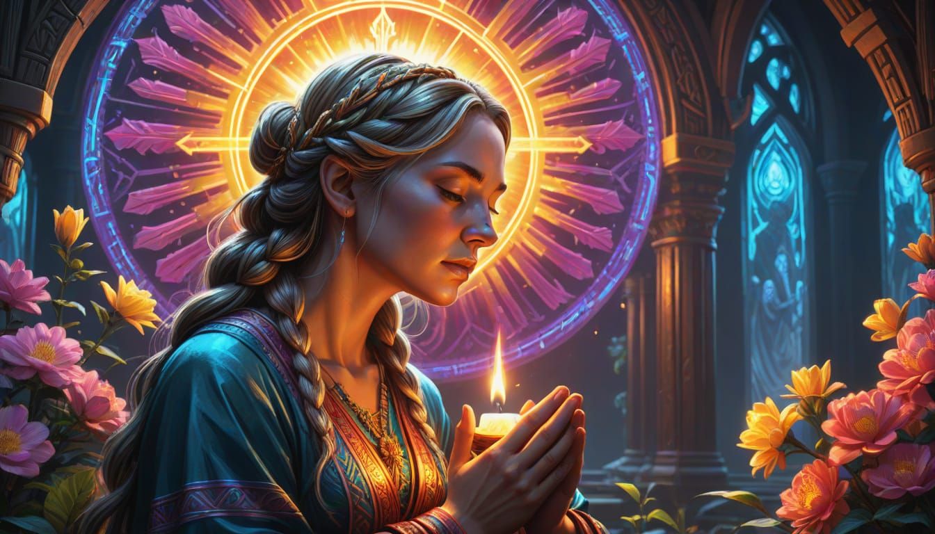 Inner Peace Through Prayer: Hyperrealistic Art