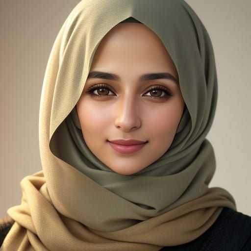 Syrian Woman Portrait with Soft Golden Light