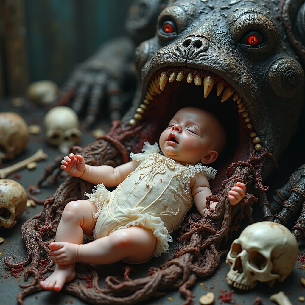 Cake Autopsy Baby and Monster Dog