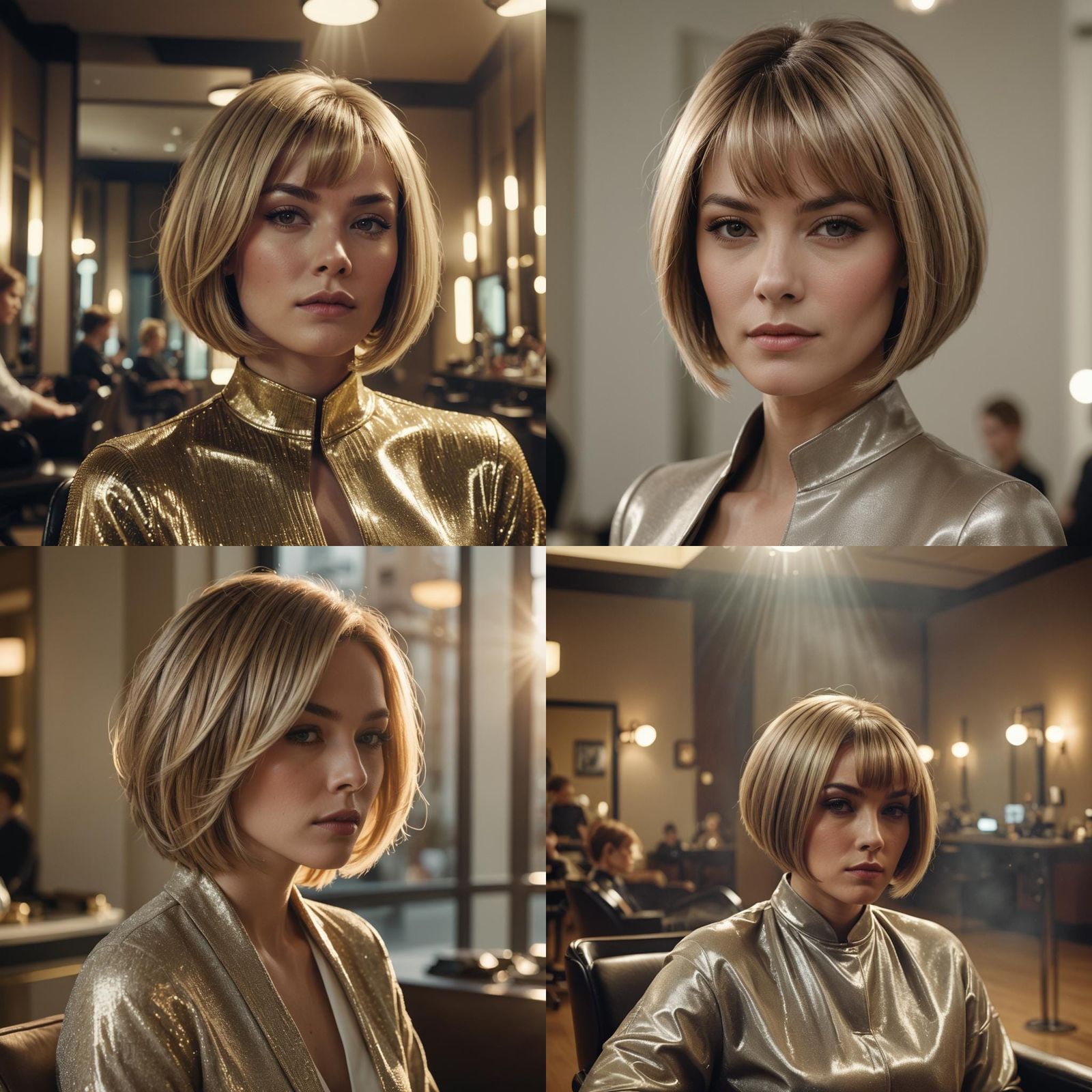 Sleek Blonde Bob: A Contemporary Salon Haircut