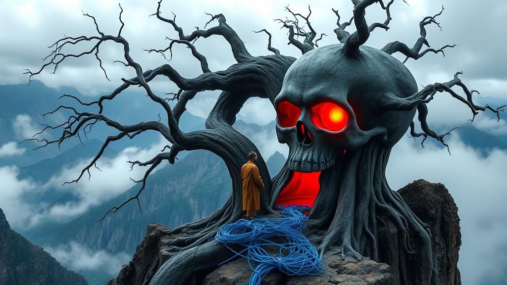 Mystical Skull Portal at Cliff's Edge