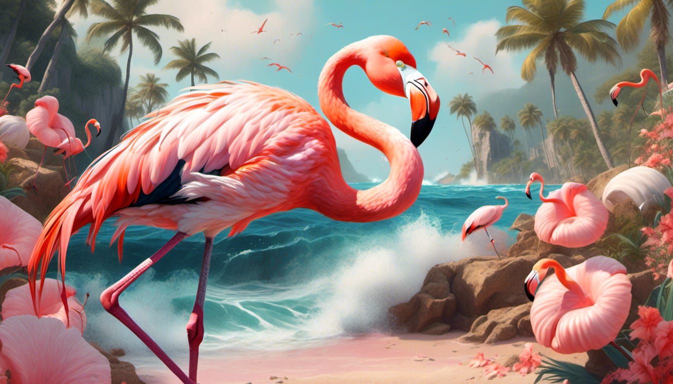 Beach Birds 17 FLAMINGO