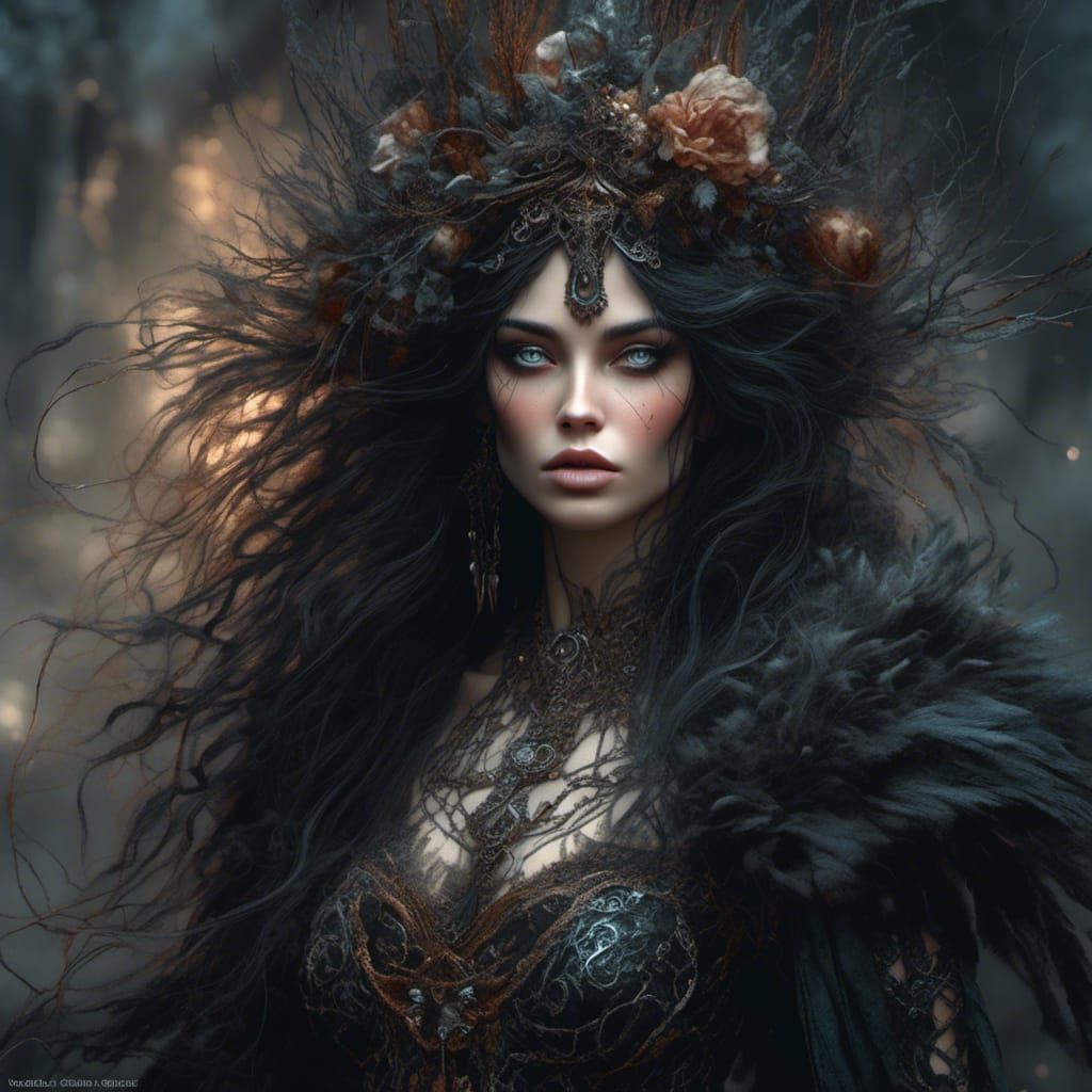 Gothic Darkling as Airbrushed Digital Art