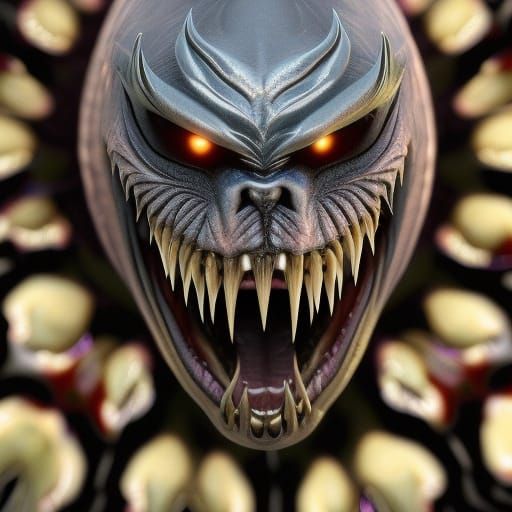 Hideous Androgynous Vampire Monster in 10K Resolution