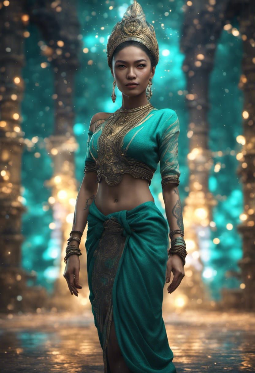 Beautiful Javanese Woman in Detailed Fantasy Art