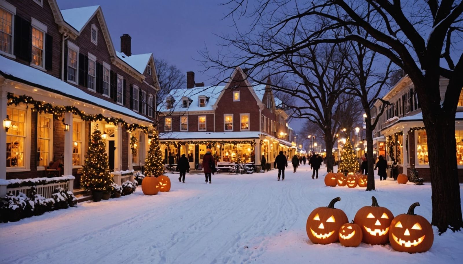 Haunting Holiday Fusion: Halloween Meets Christmas Town