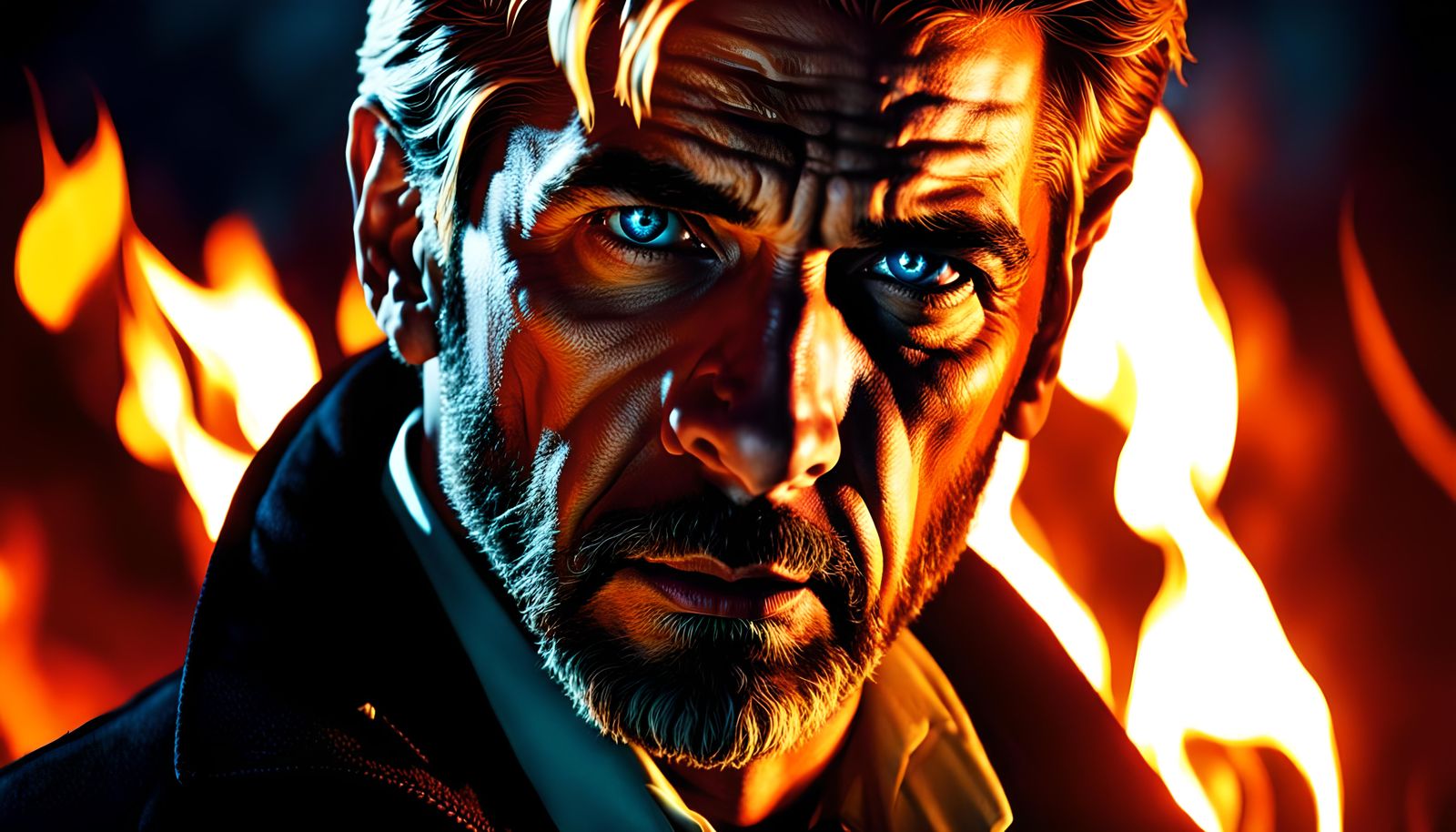 John Constantine's Haggard Face in Hellfire