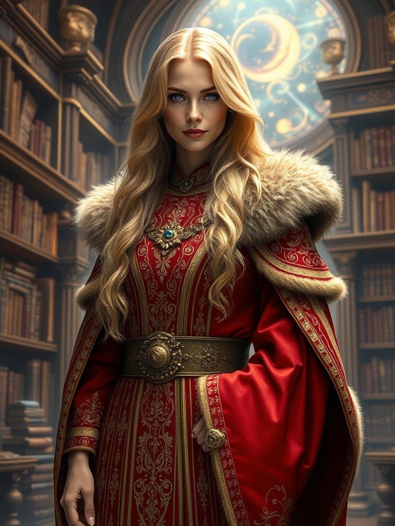 Enigmatic Time Mage in Elegant Robes