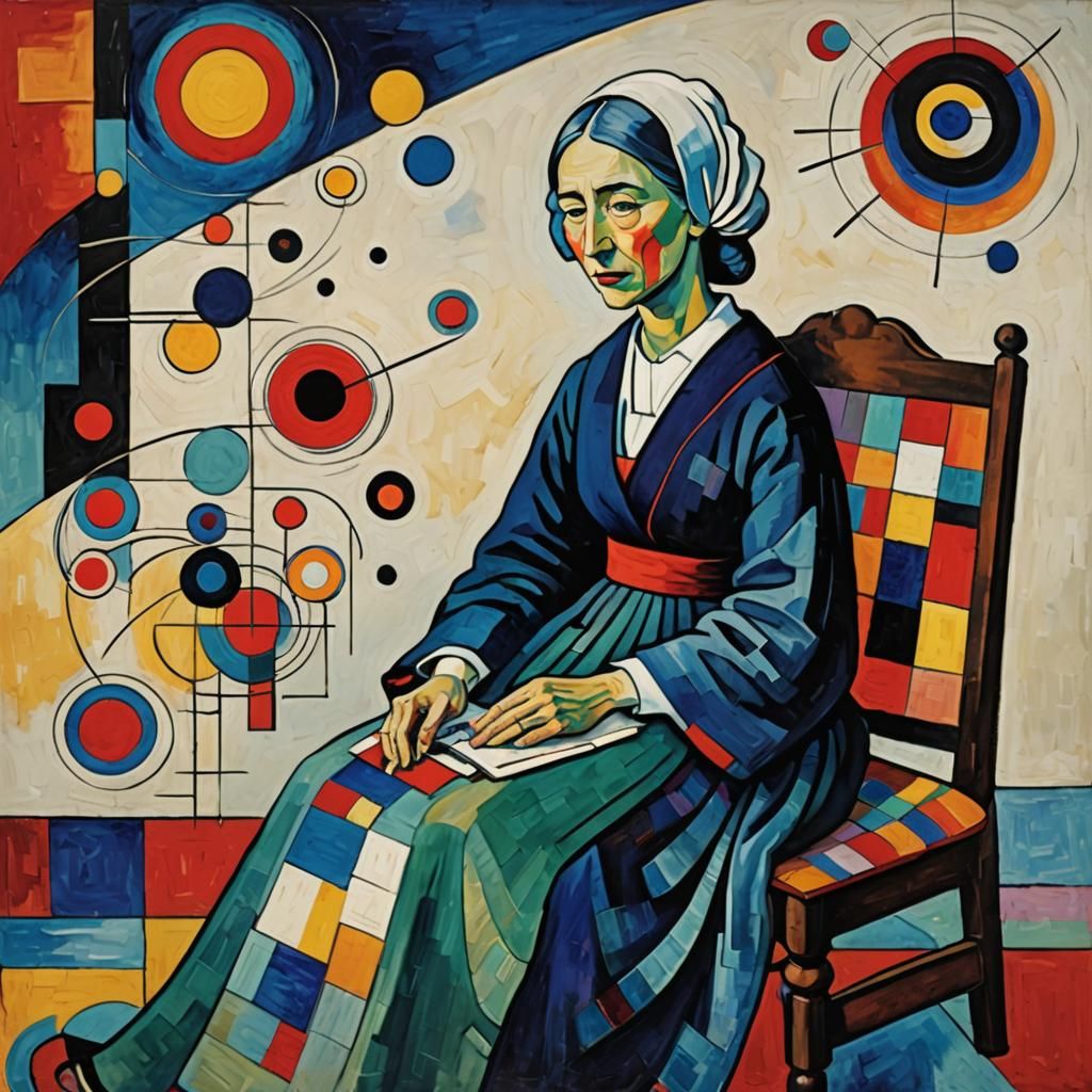Abstract Whistler's Mother: Kandinsky Style