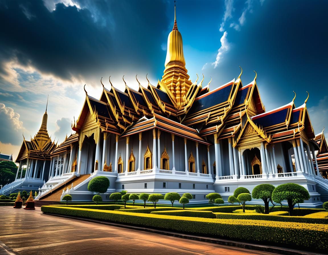 Thailand's Grand Palace: Hyperrealistic Cinematic Photograph...