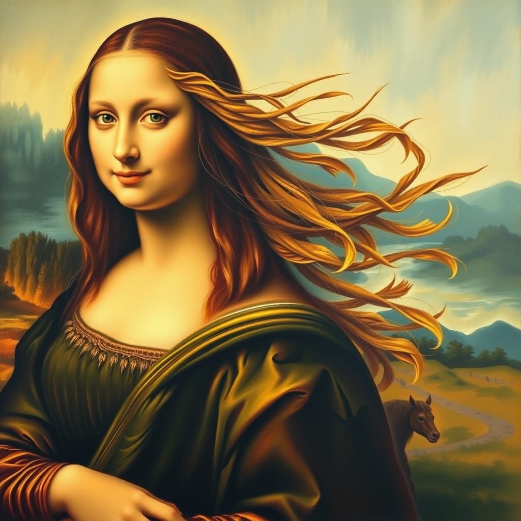 Mona Lisa Swept by a Breezy Wind