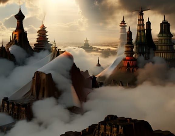 City in the Clouds: Epic Digital Matte Painting