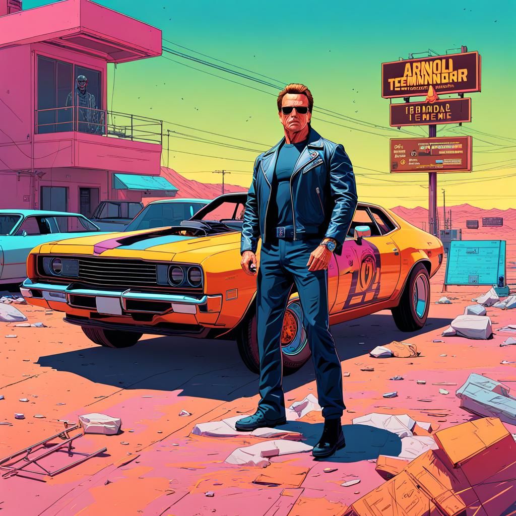 Arnold Schwarzenegger as The Terminator in 3D