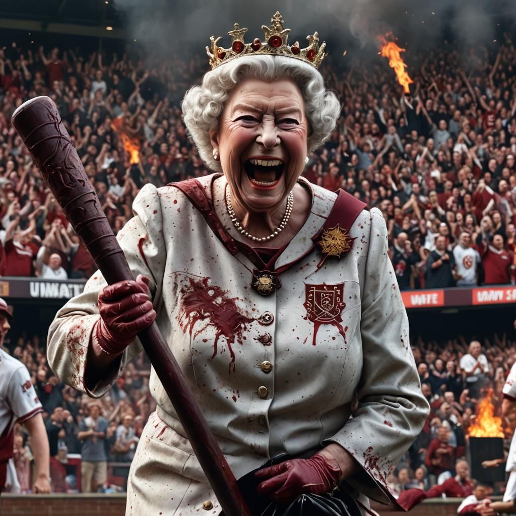 Satanic hooligan Queen Elizabeth II