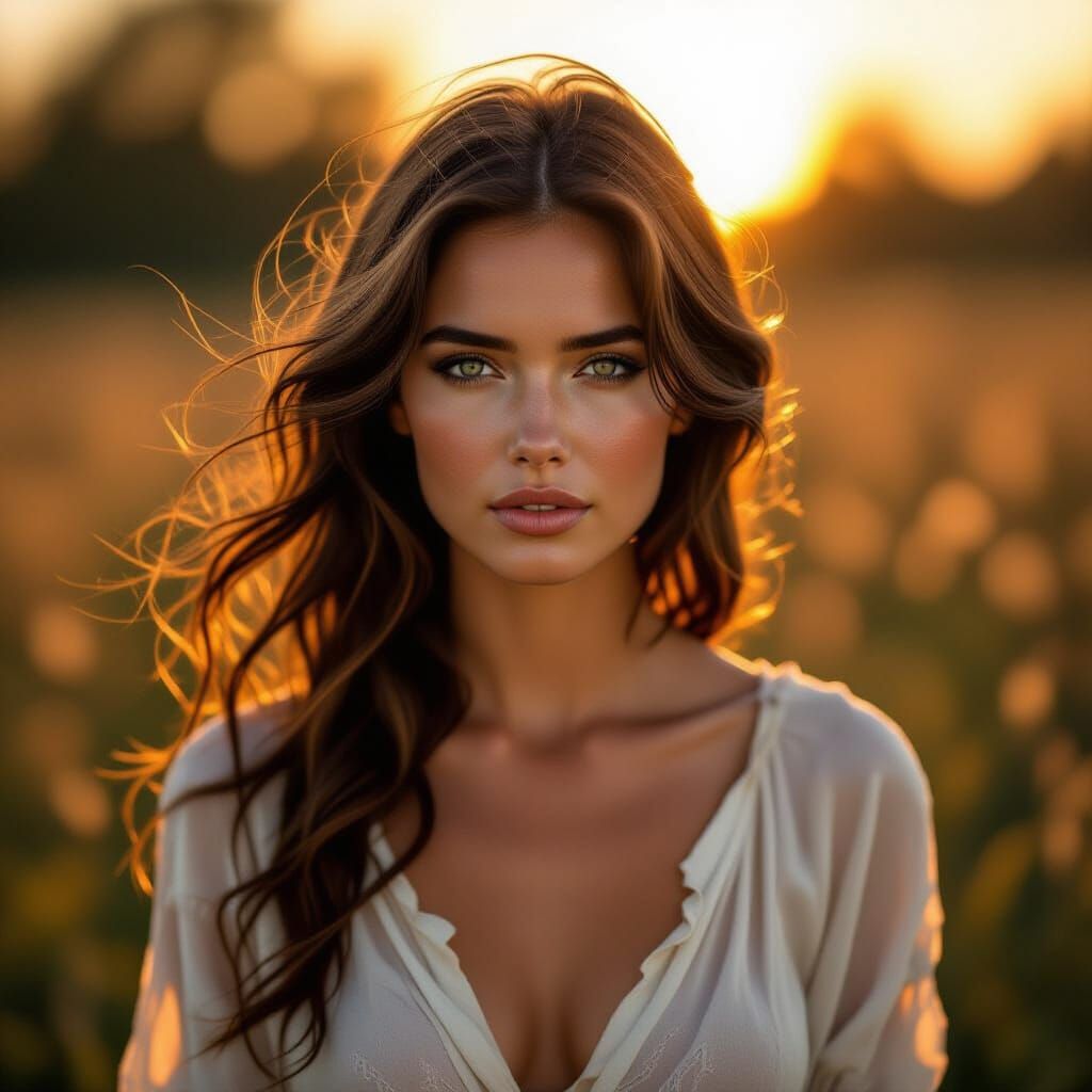 Wild Woman in Golden Hour Light