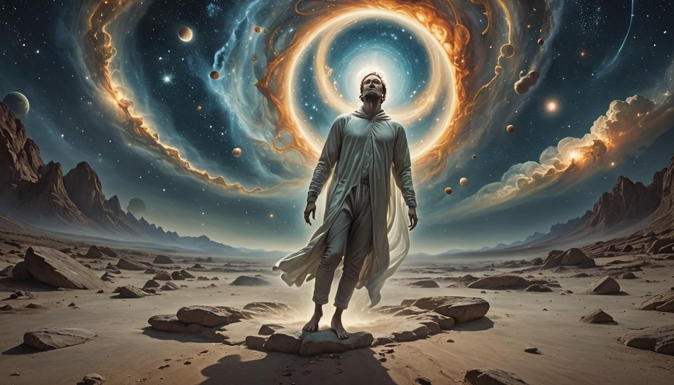 Surreal Image of a Soul Leaving the Body