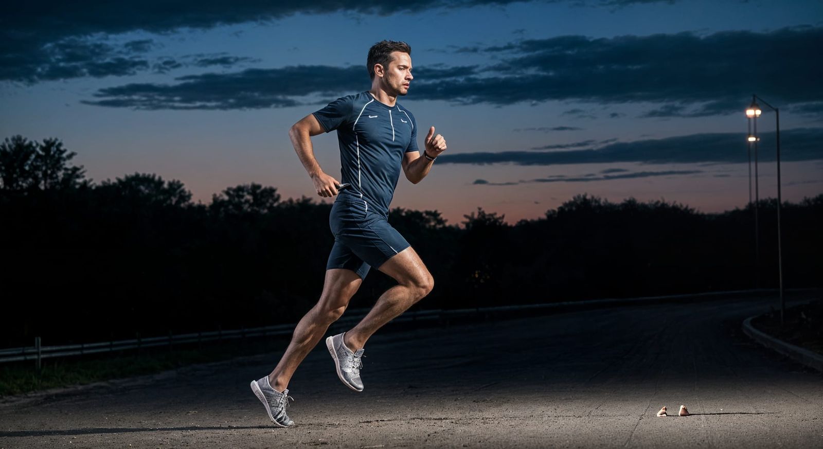 Night Run Training with Infrared Light Therapy