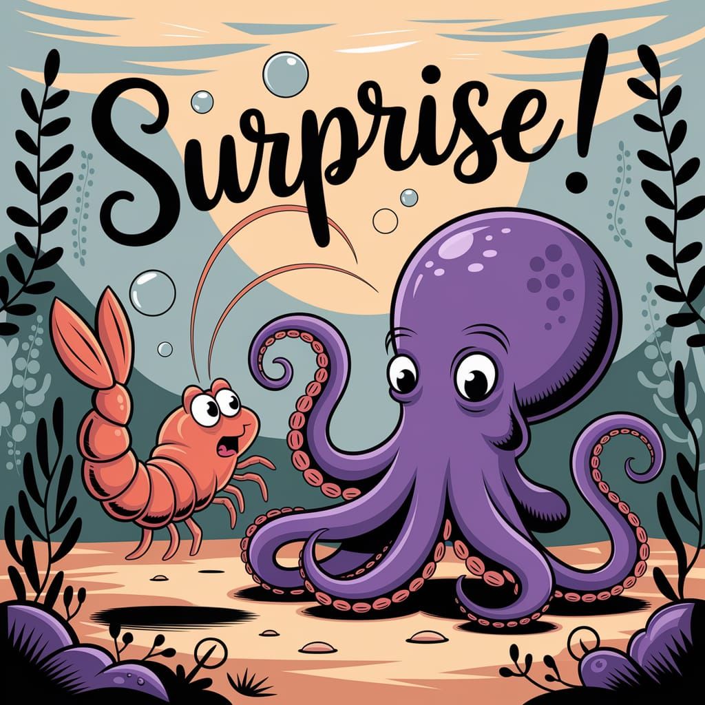Octopus Surprise: A Playful Underwater Encounter