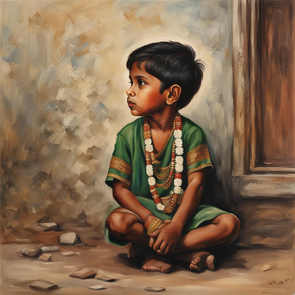 Half Indian Child Portrait