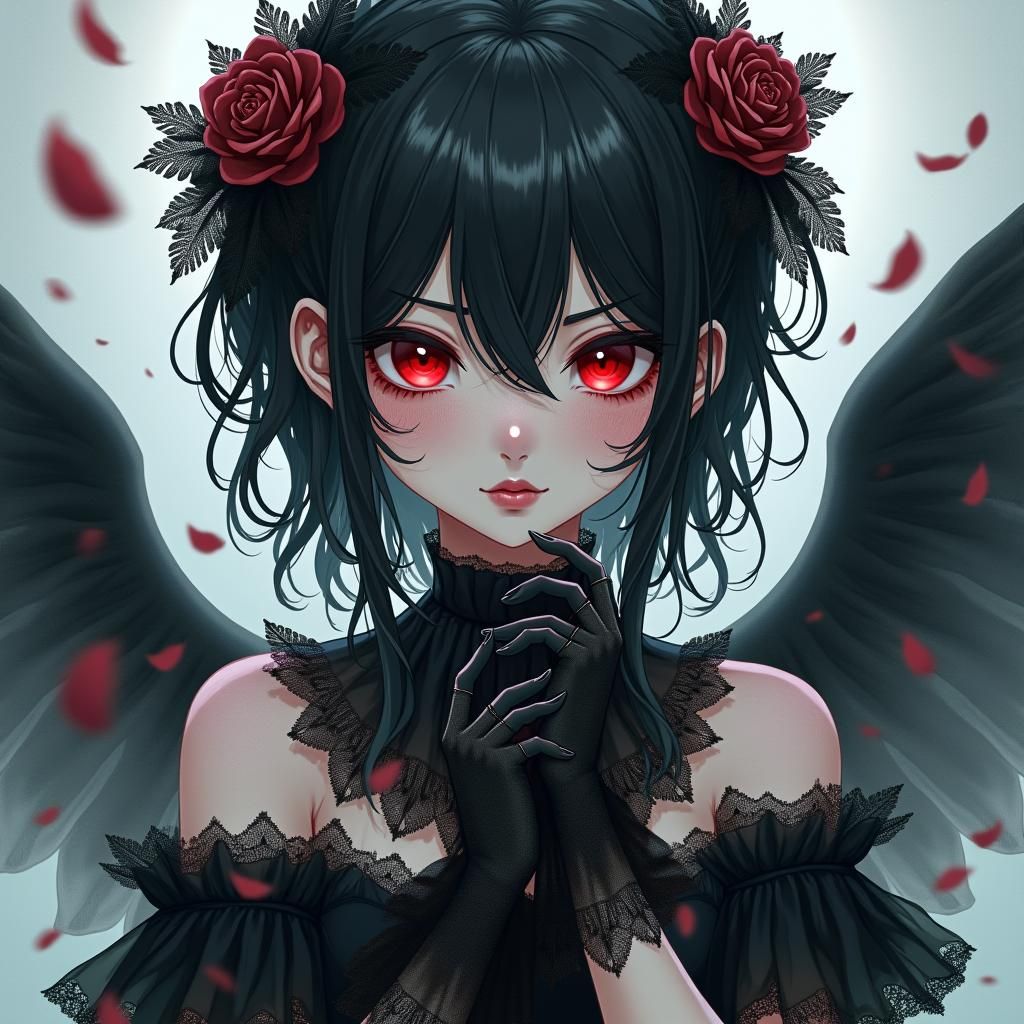 Gothic Lolita Broken Angel in Anime Style