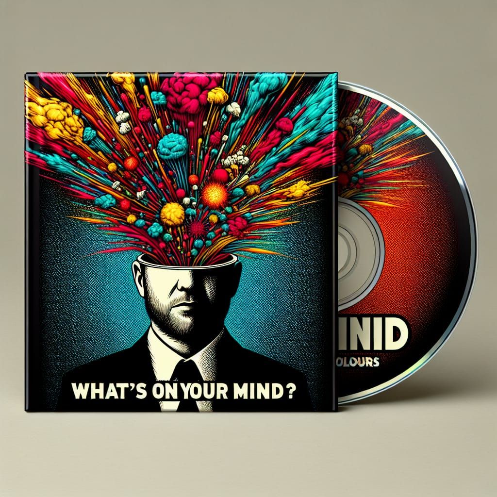 Exploding Head Album Cover: Rock-Style Digital Art