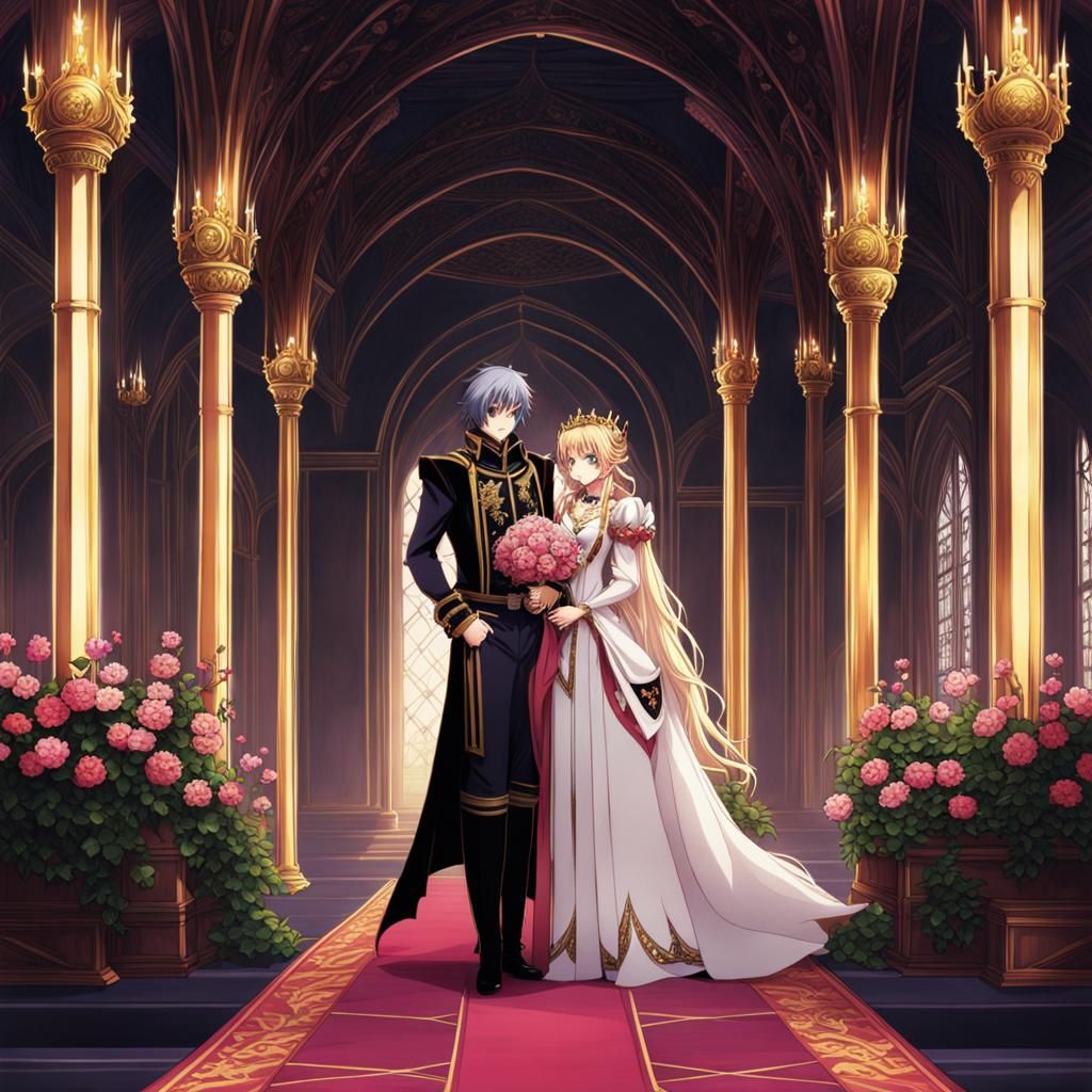 Gothic Romance: King and Queen in 80s Anime Style