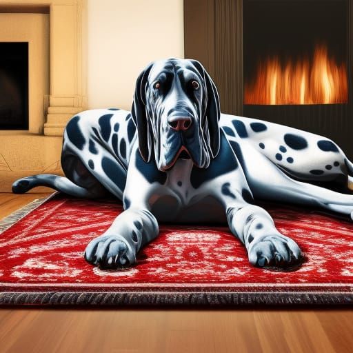 Majestic Great Dane Oil Painting
