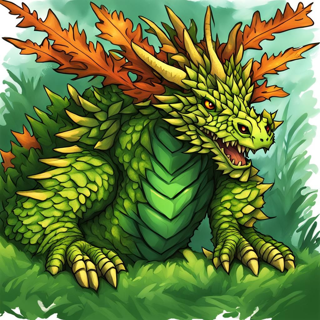 Leafy Dragon with Sinister Appearance