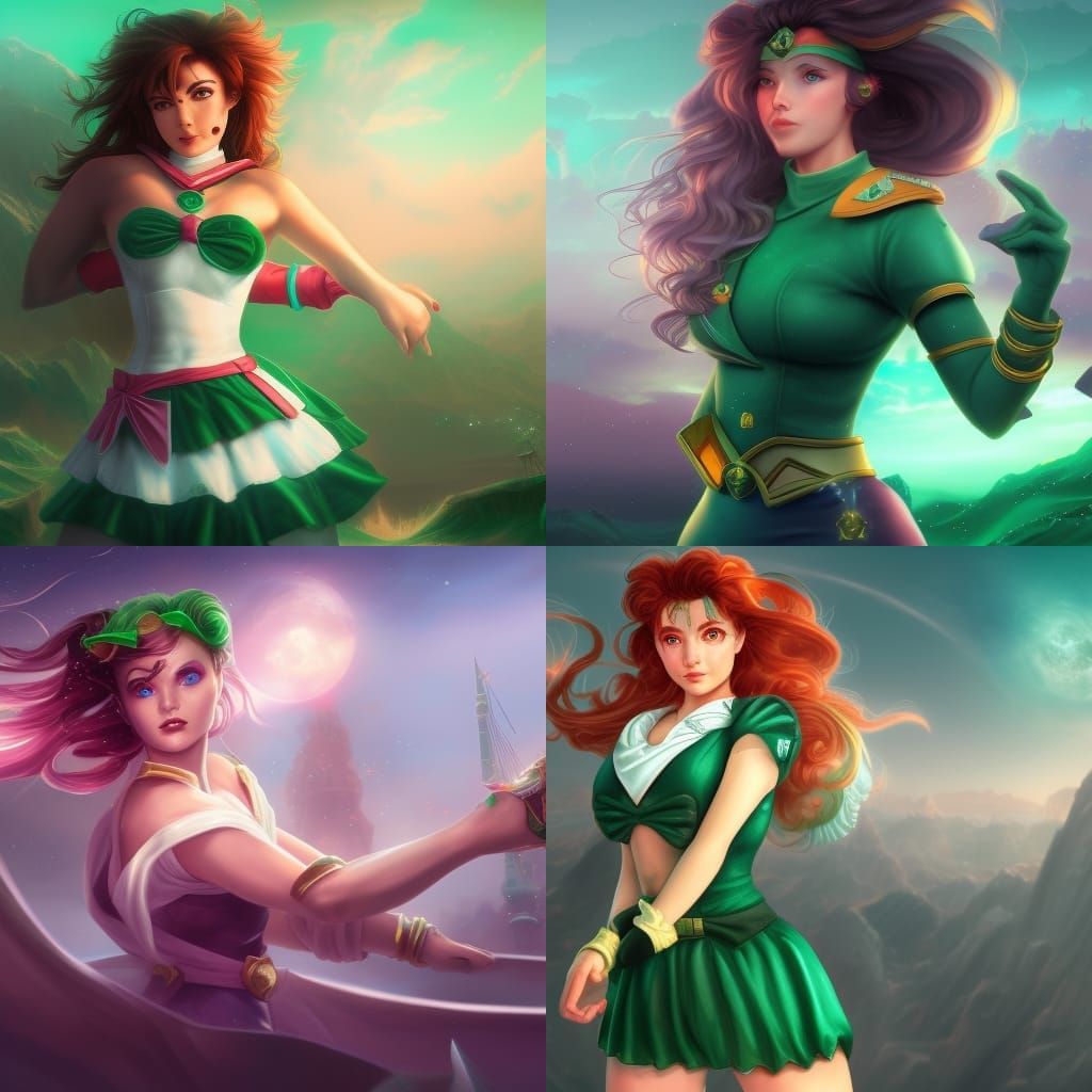 Sailor Jupiter Detailed Matte Painting