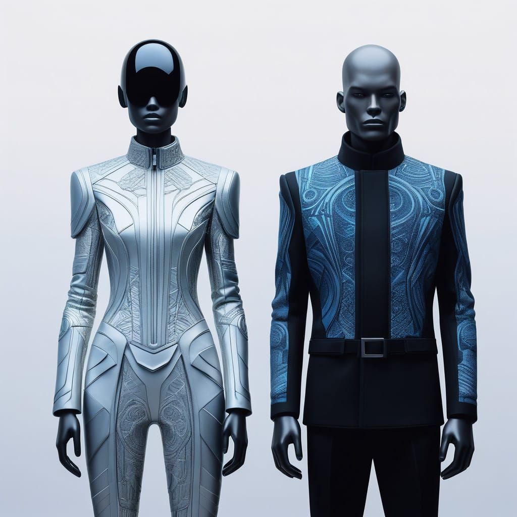 Avant-Garde Fashion Dummies in Futuristic Setting