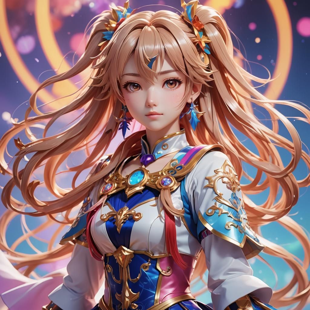 Animated Magical Girl Concept Art in 3D