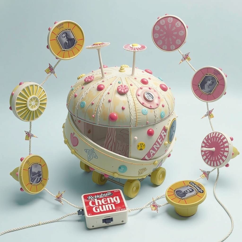 Hyperrealist Sculpture of Whimsical Mushroom Landmark