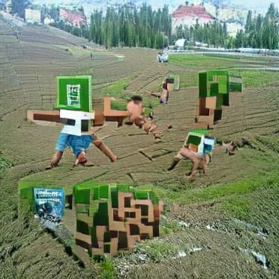 Minecraft Building Blocks Digital Art
