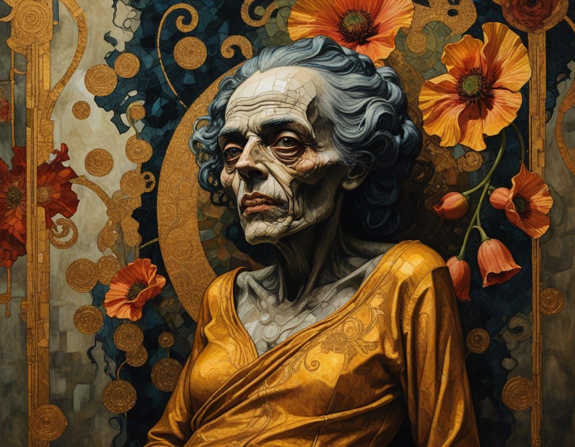 Golden Death Goddess in Ecstasy