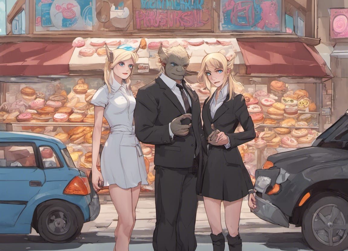 Half-Elf and Troll Buddy Cops Concept Art