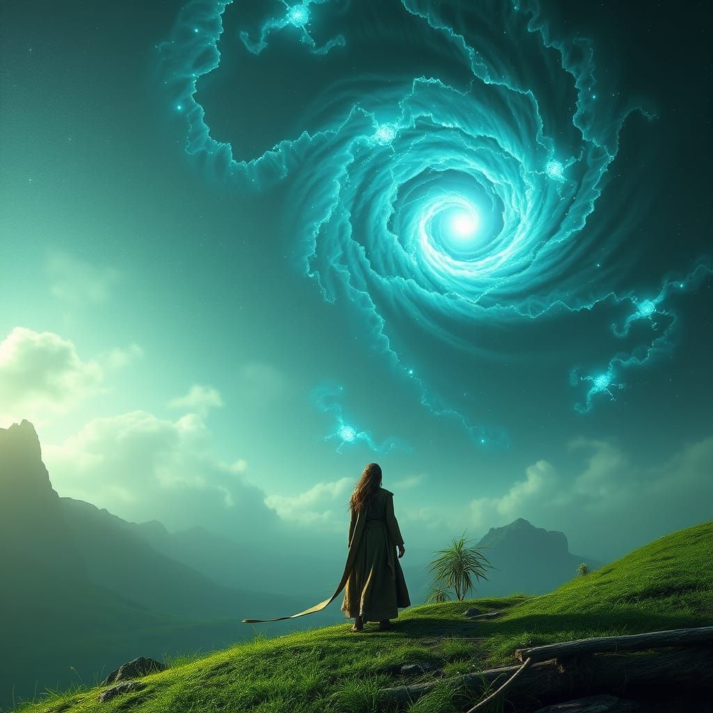 Bioluminescent Nebula of Machine Elves in Hyperrealism