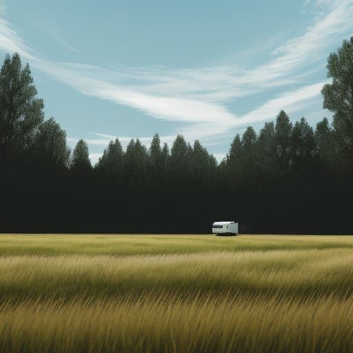 Project being : remote viewing is an RV in the midst of an o...