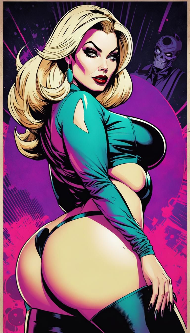 Gwen Stacy in Dystopian Pop Art Style