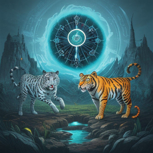 The Earth's Cosmic Pregnancy: A Surreal Landscape with Celes...