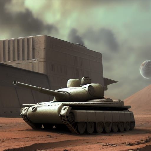 Russian Tank Crushes Red Star in War Zone