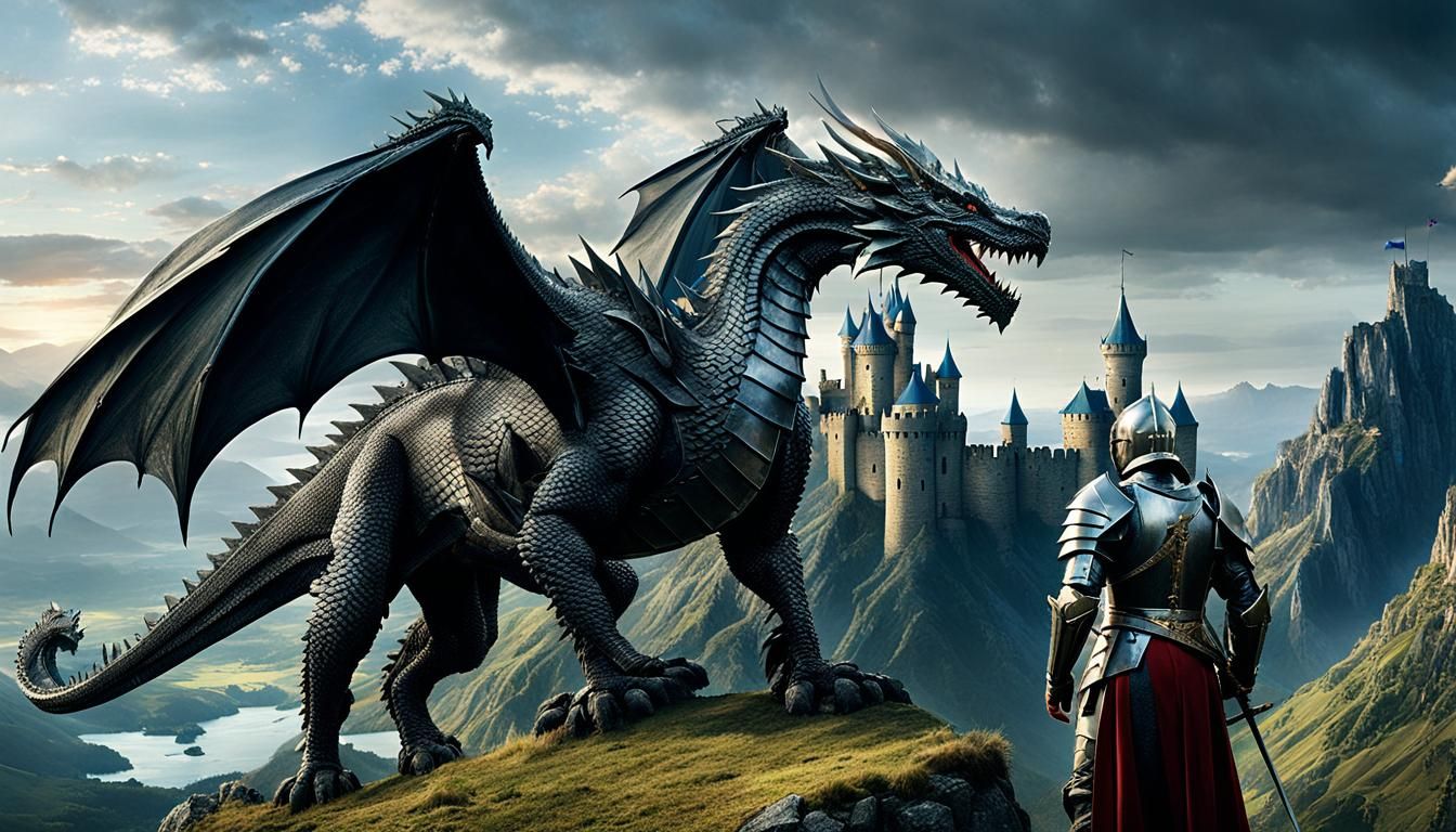Knight and dragon