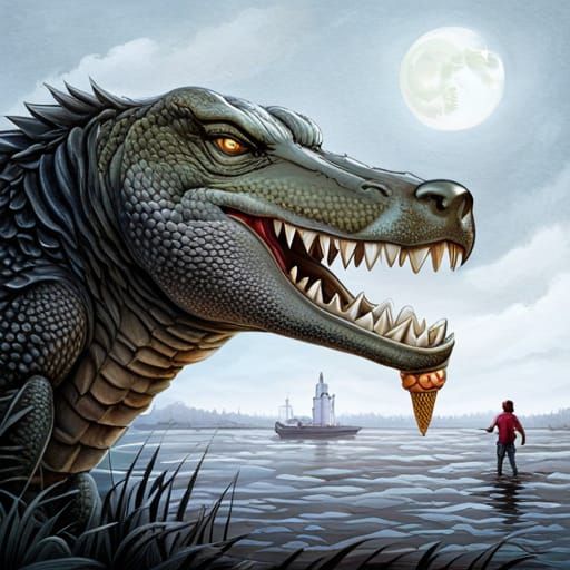 The dragoon in the river